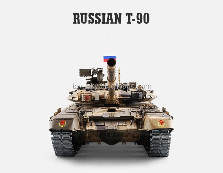 henglong rc tank 1:16 russian t-90 2.4ghz main battle tank with simulation smoke bb bullets