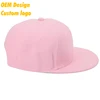 Custom Color Stylish 100% Cotton Plastic Closure sun Visor sports Custom print Pink low crown Snapback cap for teamwear