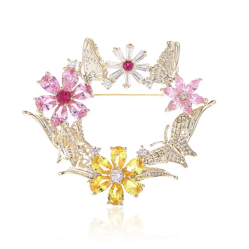 Gorgeous Color Zircon Flower and Butterfly Scarf Holder / Scarf Buckle Brooch Pins for Women, Gold
Gorgeous Color Zircon Flower and Butterfly Scarf Holder / Scarf Buckle Brooch Pins for Women, Gold