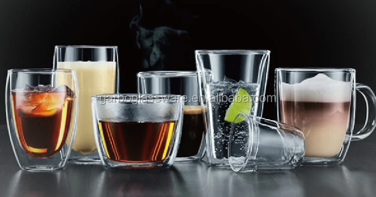 double walled glass coffee cup double walled glass mug