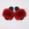 High Quality Real Fox Fur Slippers for Women Wholesale Factory Fur Slides Sandals