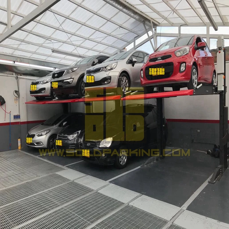 2 Post Tilting Type Low Ceiling Basement Parking Sedan Car Lift