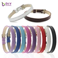 

Wholesale Bracelet DIY Personalized 8mm PU Leather Wristband bracelets For Women