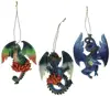 ornaments polyresin Christmas Tree Ornaments - Three Dragons of Talbooth Castle Holiday Ornament Set
