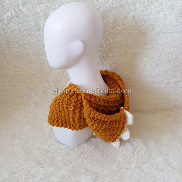 Merryia Handmade Factory Knit Crochet Dinosaur Hat Hooded Scarf
