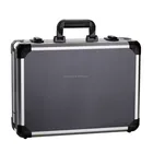 Black or Silver Portable hard aluminum carry briefcase with aluminum frame