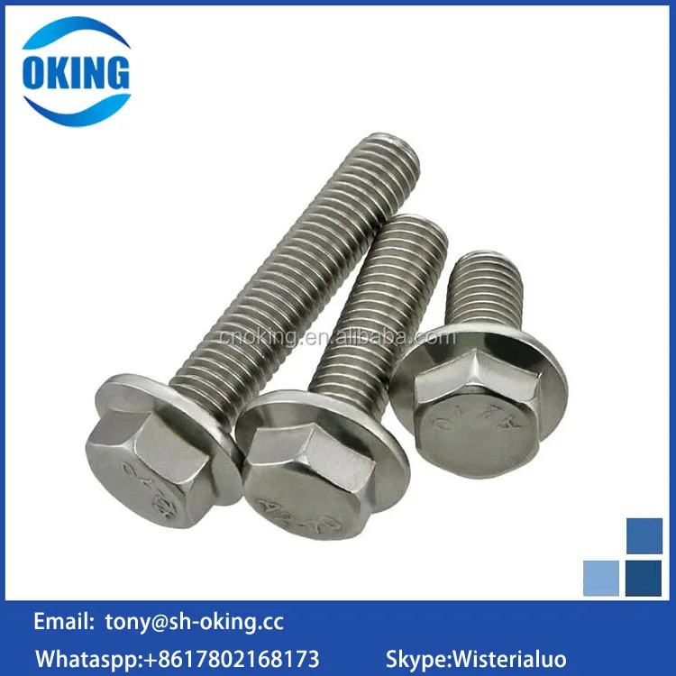 Din6921 Full Thread M8 M9 M10 Flange Bolts Buy M10 Flange Bolts