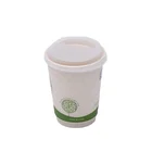 Custom 16 oz compostable eco friendly sugarcane bagasse double wall disposable paper coffee cup with lid for tea