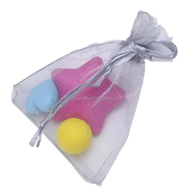 silver chiffon organza jewelry gift pouch bag with drawstring