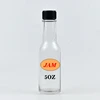 Hot Sauce Clear Glass Dasher Bottle 150ml with black plastic cap