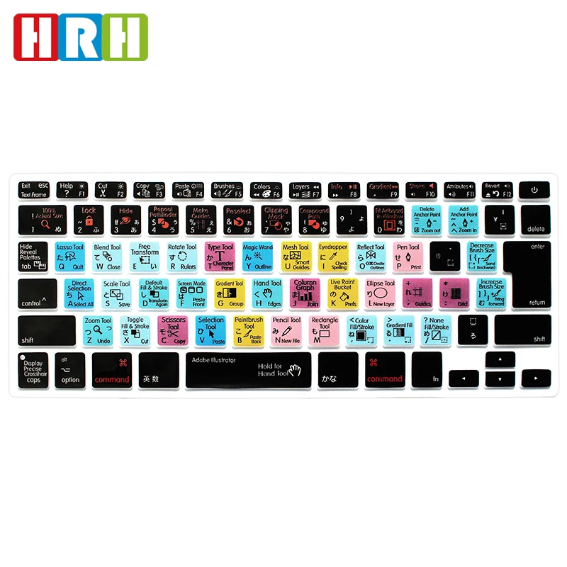 

Functional Hot shortcut Silicone Keyboard Cover Skin protector For mac keyboard cover 13"15"17" for adobe premiere pro