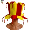 Bells Clown Red Yellow Costume Fancy Dress Party Jester Hats HPC-2636