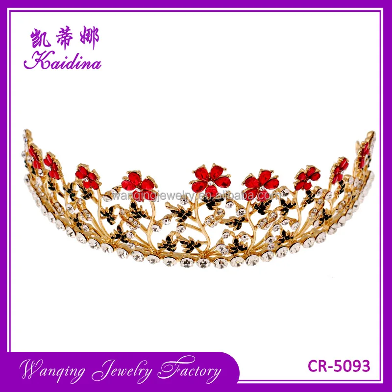 Retro Bridal Crowns And Tiaras Bridal Flower Wedding Crown Royal And Vintage Gold Tiaras Crown