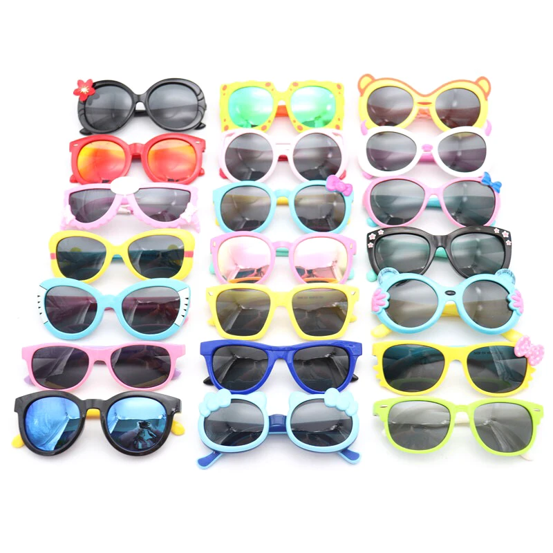 

assorted ready mixed stock silicone kids rubber sunglasses baby girl boy with polarized lens, Mixed colors stock kids sunglasses polarized