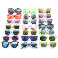 

assorted ready mixed stock silicone kids rubber sunglasses baby girl boy with polarized lens