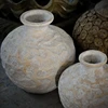 H137 Chaozhou Antique Shabby Chic Ball Decorative Large Floor Vases