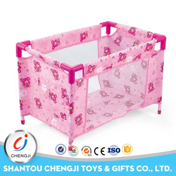 plastic baby doll crib