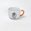 stoneware soup mug with decal printing