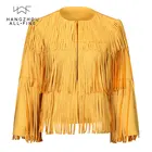 Hot Sale Women Solid Faux Suede Jacket Women Fashion Trench Coat