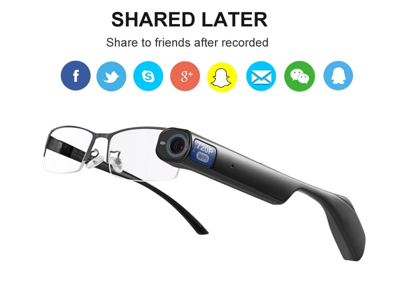 New Wearable 3G/4G/Wifi Live Streaming HD Video Camera Glasses Video
