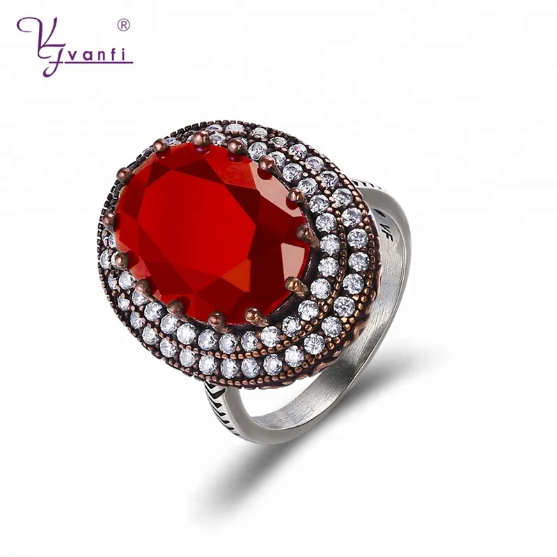 VANFI Turkish Jewelry Antique Gold Women Ring With Red Stone Jewelry Vintage Zirconia Ring
VANFI Turkish Jewelry Antique Gold Women Ring With Red Stone Jewelry Vintage Zirconia Ring