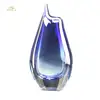 Noble Volcano Blue Hand Blown Art Glass Vase for Crystal Business Gifts