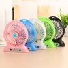 HOT SALE Portable LED Light Fan Air Cooler Mini Desk USB Battery Fan Third Wind Fashion USB Fan For PC Accessories