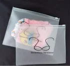 custom swimwear plastic frosted pvc zipper bag for clothing