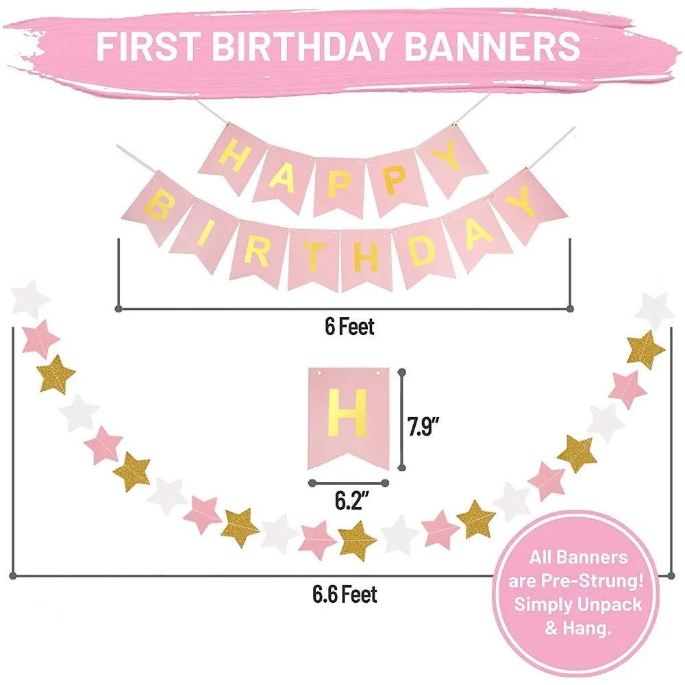 baby girl first birthday decorations - 1st birthday girl