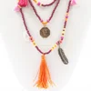 2019 wholesale seed wood beads layered woman accessories jewellery necklace