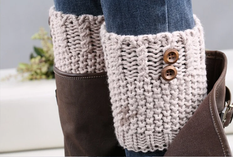 Fashion Women's Acrylic Hand Crochet Boot Cuffs