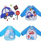 colorful design baby clothes bib waterproof kids apron bib smock bib for children with pockets