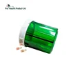 Plastic 4 Compartments Round shape Vitamin Dispenser Pill Capsule Container Organizer With Screw Cap