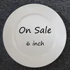 Wholesale 6 Inch Pure Ivory Creamy Off White Porcelain Shallow Plate Dish With Rim On Sale