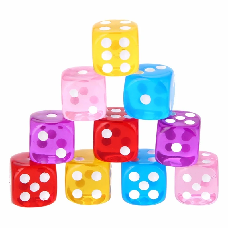 Details about  / 10pcs Acrylic Carving Dice 16mm Round Corner High-end Poker Dice For Game H^dm