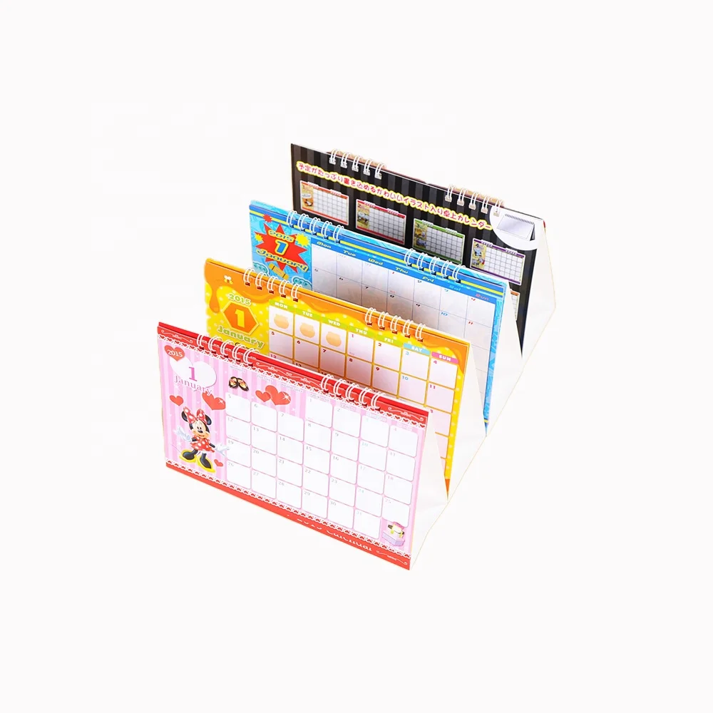 Oem Odm Custom High Quality Paper Wire O Binding Desk Calendar