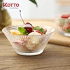 104mm Diamond shape decorative glass bowl for Salad, fruit, cereal