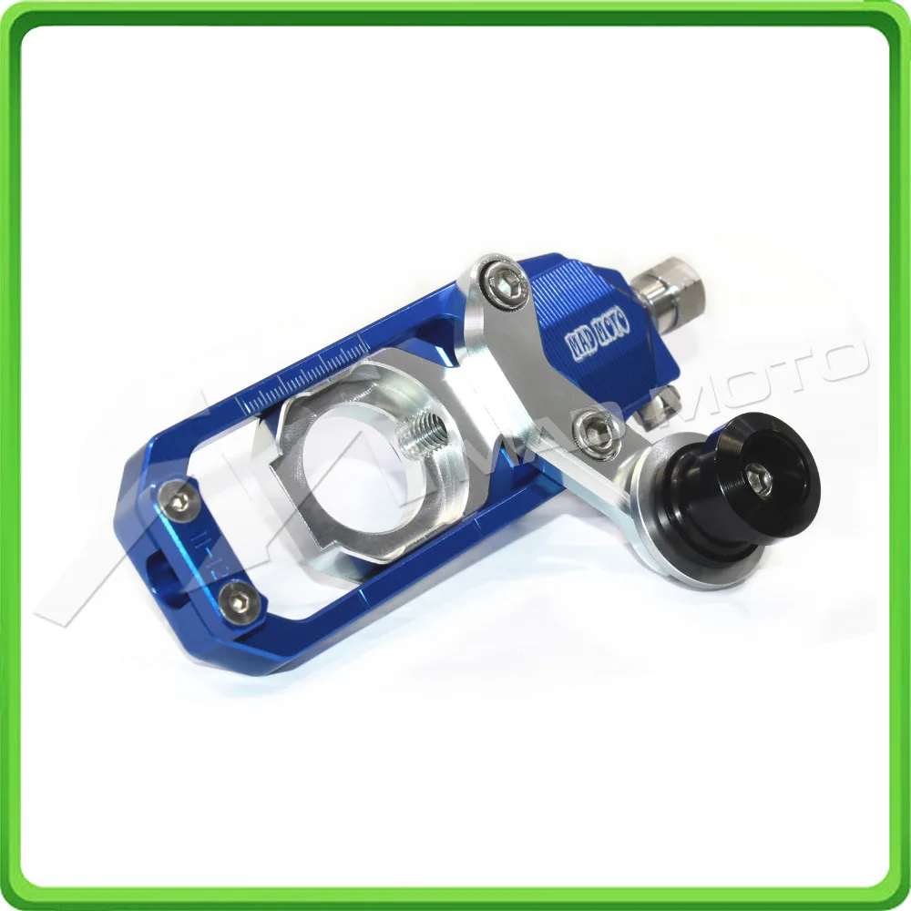 Motorcycle Chain Tensioner Adjuster with bobbins kit for Kawasaki Ninja ZX6R ZX-6R ZX-636 ZX636 2013 2014 2015 2016 Blue&Silver (7)
