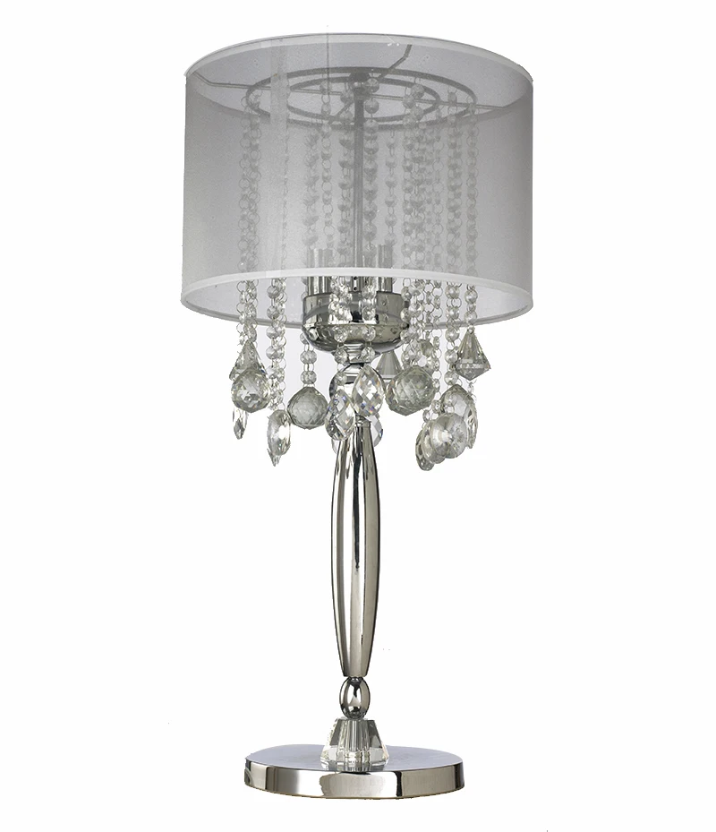 white chandelier table lamp