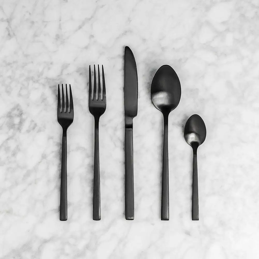 Exclusive black metal cutlery for wedding and gift Set Cutlery Stainless Steel, Bulk Cutlery, Black fork spoon
Exclusive black metal cutlery for wedding and gift Set Cutlery Stainless Steel, Bulk Cutlery, Black fork spoon