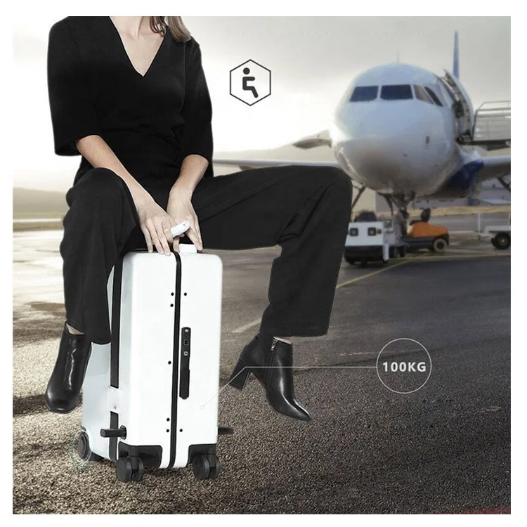 PC Hard Travel Trolley Suitcases Scooter Smart Fingerprint Lock USB Charging Board intelligentize Follow Luggage, Silver/black/pink/custom accept
PC Hard Travel Trolley Suitcases Scooter Smart Fingerprint Lock USB Charging Board intelligentize Follow Luggage, Silver/black/pink/custom accept