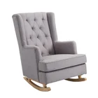 Cheap Price Modern Elderly Solid Wooden Furniture Leisure Lounge Sofa Fabric Rocking Chair