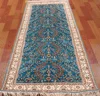 /product-detail/blue-color-classic-design-hand-knotted-silk-corridor-carpet-export-to-europe-persian-design-handmade-silk-runner-carpet-for-sale-62157017055.html