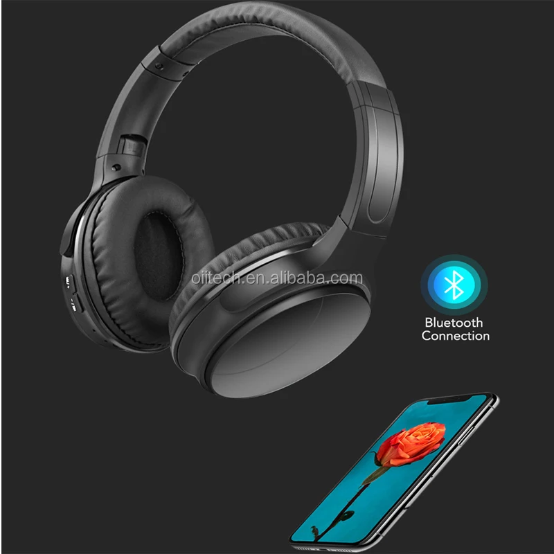 High-End Folding Super Bass Stereo ANC Noise Cancelling Blue tooth Wireless over Ear Headset headband earphone - ANKUX.COM