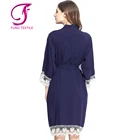 FUNG 3010 Luxurious Hot Sale Bridal Cotton Kimono Lace Robe For Girl