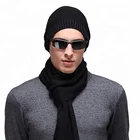 Custom plain winter knitted beanie mens embroidery logo cheap hat beanie