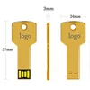 Metal Key USB Flash Memory Stick Pendrives 4GB 8GB Logo Custom Personalized Mini USB 2.0 Flash Drive