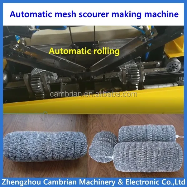 kitchen clean ball mesh scrubber scourer making machine