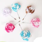 mix color handmade magnetic rose flower brooch pin