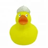 Promotional Custom Floating Yellow Crown Princess Rubber Bath Duck Toy for kids